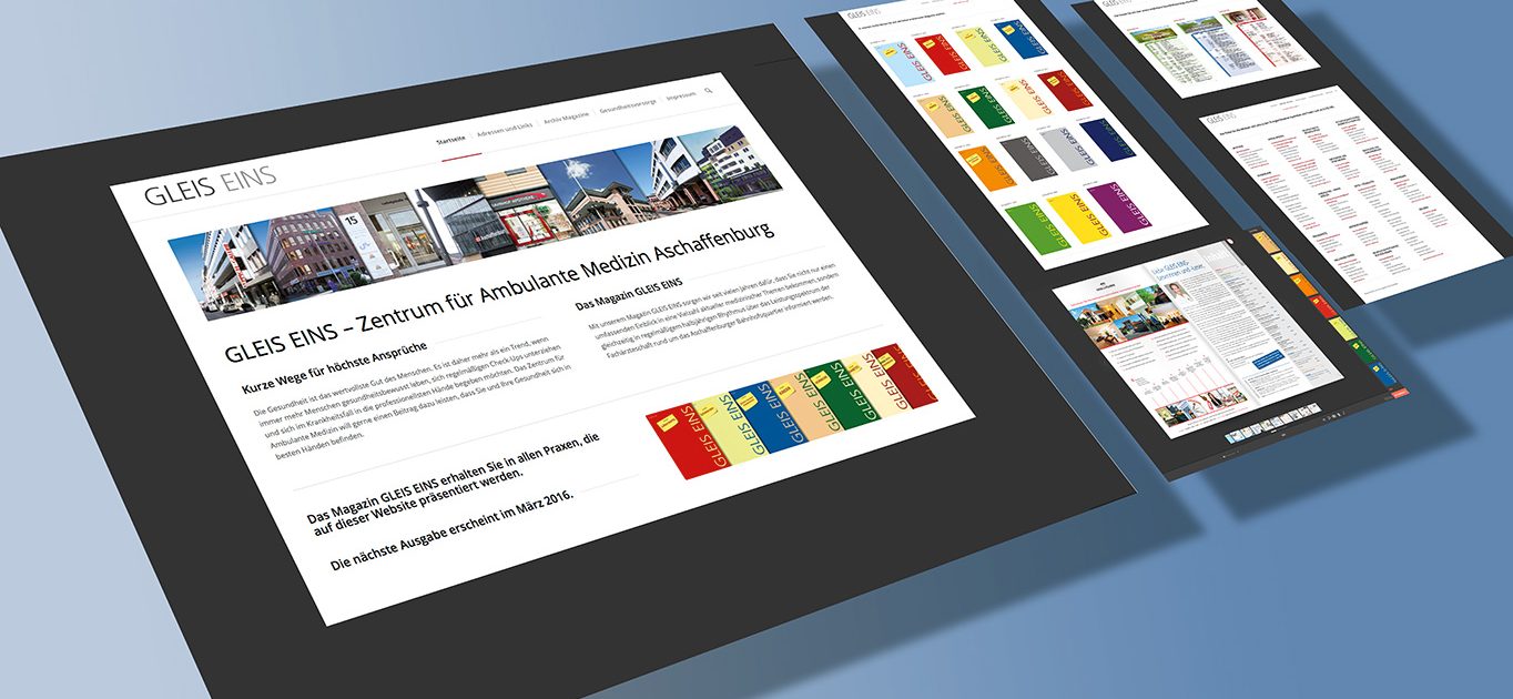 Website für GLEISEINS Responsives Design. Optimierte Darstellung der Inhalte auf allen mobilen Endgerät und integriertes Content Management Systems (CMS)